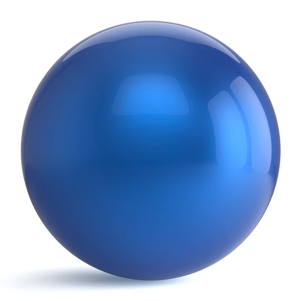 Sphere button round blue ball geometric shape basic circle — Foto Stock