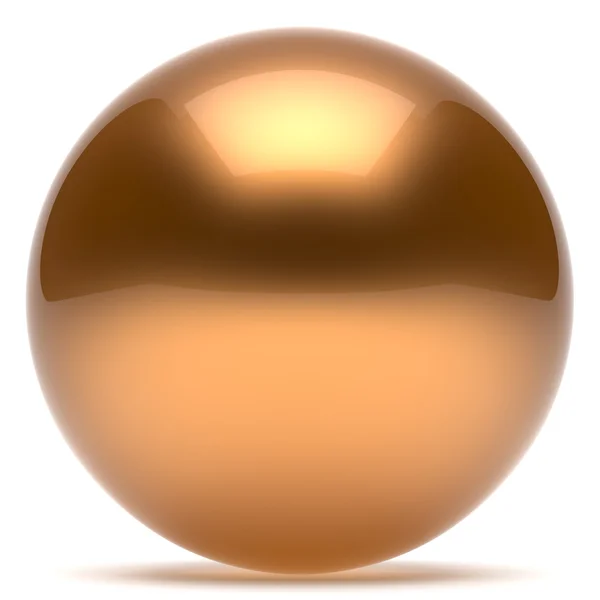 Sphere ball geometric shape round circle golden button atom — Stockfoto