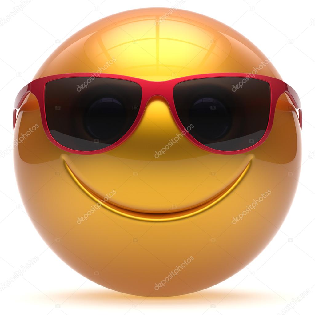 Sonriente cara cabeza bola alegre esfera emoticono dibujos animados  amarillo — Foto de stock #101189974 © snake3d, image size:1024x1024