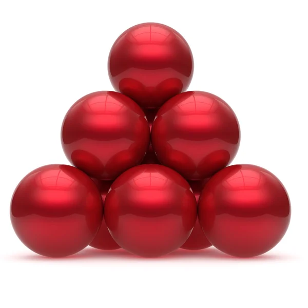 Pyramid sfär bollen röd hierarki corporation högsta ledningen — Stockfoto