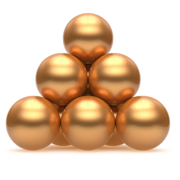 Pyramid sfär bollen gyllene hierarki corporation topp ordning ikonen — Stockfoto