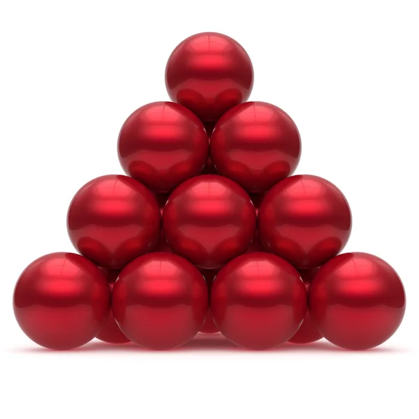 Pyramid hierarki sfär bollen röd corporation topp ordning ledare — Stockfoto