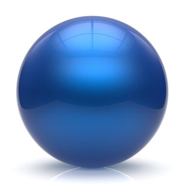 Sphere button ball blue round basic circle geometric shape