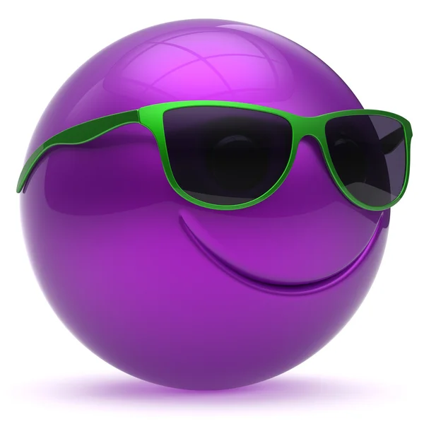 Glimlach gezicht hoofd bal vrolijke bol emoticon cartoon Smiley — Stockfoto