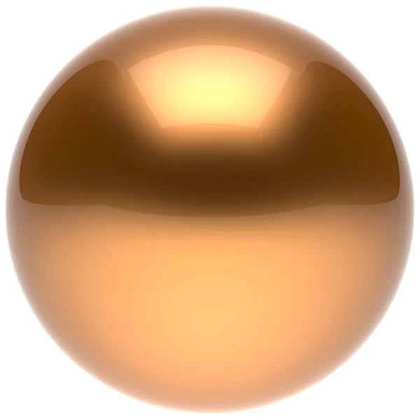 Sphere ball button circle round basic solid bubble golden — Φωτογραφία Αρχείου