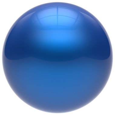 Sphere button round ball blue geometric shape basic circle
