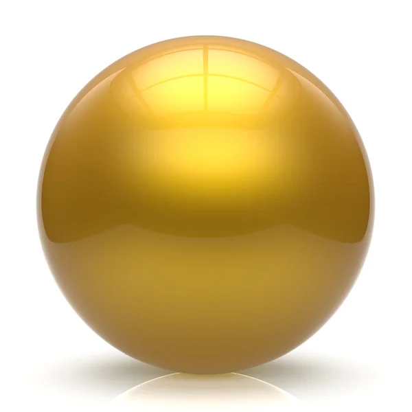 Sphere button ball yellow round basic circle geometric shape — Stock Photo, Image