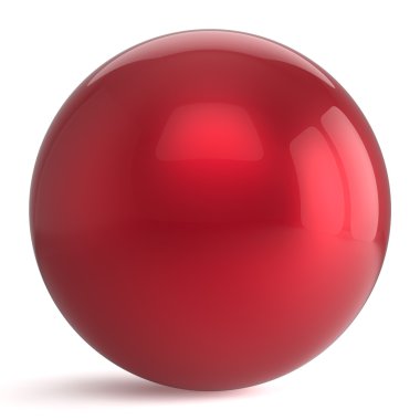Sphere button round red ball geometric shape basic circle