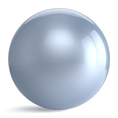 Küre düğmesi yuvarlak beyaz gümüş top geometrik şekil temel