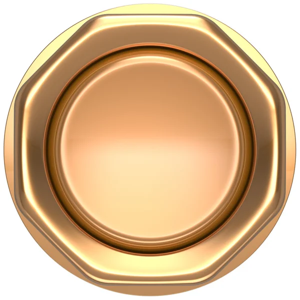 Botão de ouro empurrar para baixo ativar o interruptor de energia do casino sorte — Fotografia de Stock