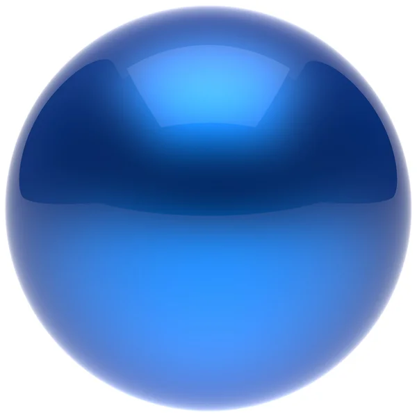 Sfär boll knappen cirkelrunda grundläggande solid bubbla siffra blå — Stockfoto
