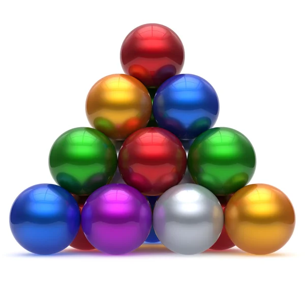 Pyramid Corporation Sphere Ball röd Top order ledarskap vinna — Stockfoto