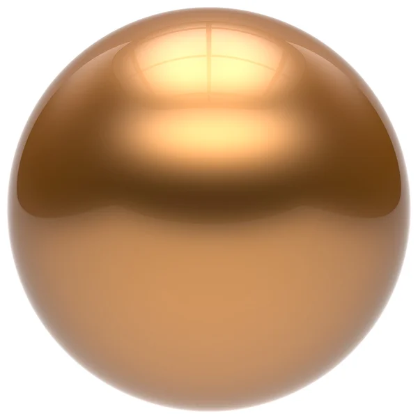 Sphere button round ball gold geometric shape basic circle — Stock Photo, Image