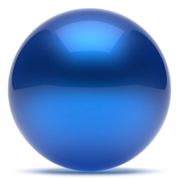 Esfera bola azul forma geométrica botão redondo botão básico — Fotografia de Stock
