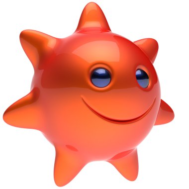 Gülen yıldız güneş yüz neşeli yaz gülümseme karikatür ifade