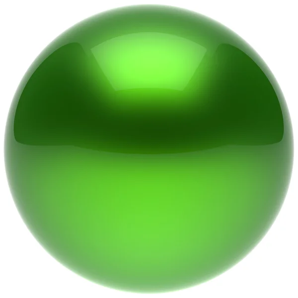 Sfär boll grön tryckknapp cirkel runt grundläggande solid bubbla — Stockfoto
