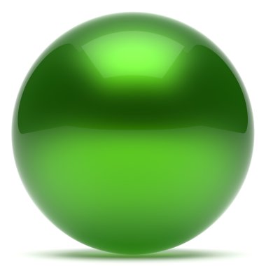 Top yeşil küre geometrik şekli yuvarlak düğmesi temel daire