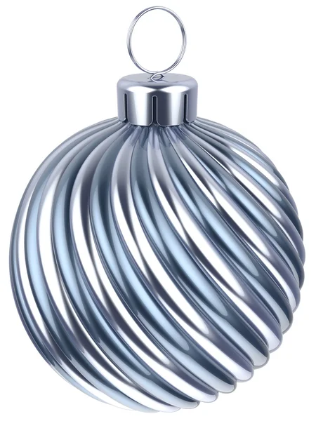 Christmas ball bauble New Years Eve decoration silver — Stock Photo, Image