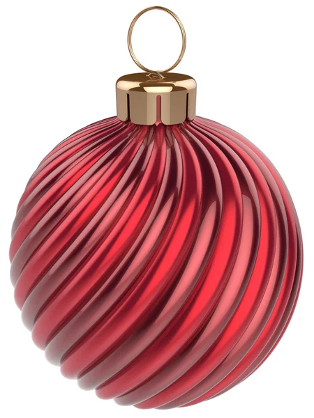 Palla di Natale Capodanno bauble decorazione sfera rossa — Foto Stock