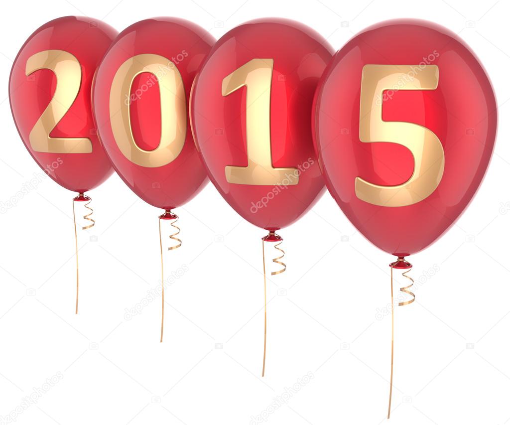 Happy New Year 2015 balloons party decoration