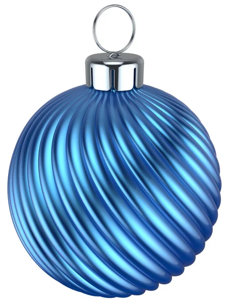 Bola de Navidad bauble Año Nuevo decoración de la víspera azul — Foto de Stock