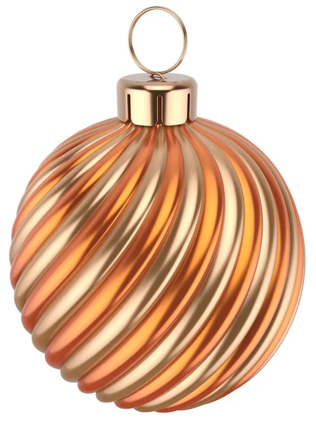 Bola de Navidad Año Nuevo bauble decoración naranja oro —  Fotos de Stock