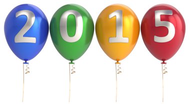 Yeni yıl arifesinde 2015 balonlar parti dekorasyon