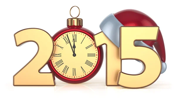 2015 Happy New Year ball alarm clock decoration — стоковое фото