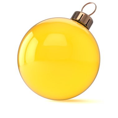 Yeni yıl arifesinde Noel top süsleme sarı altın