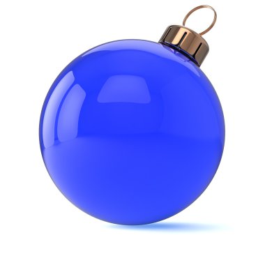 Yeni yıl arifesinde Noel top süsleme mavi dekorasyon