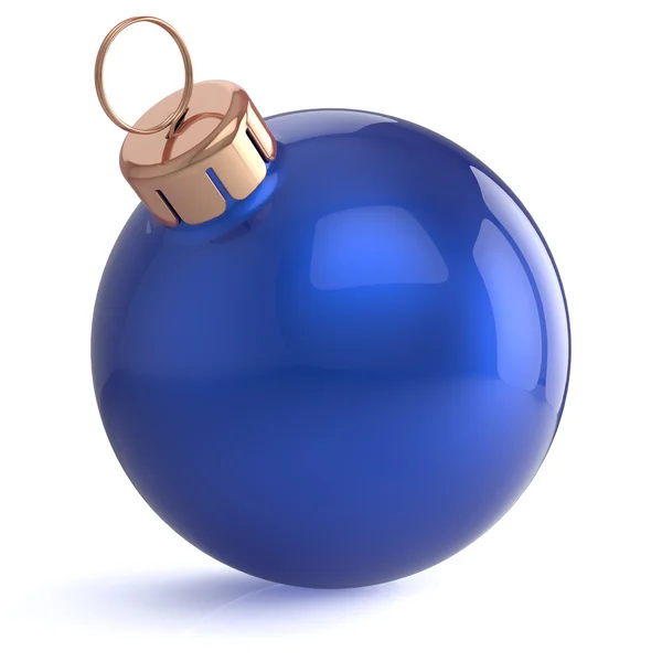 Palla di Natale Capodanno ornamento decorazione blu — Foto Stock