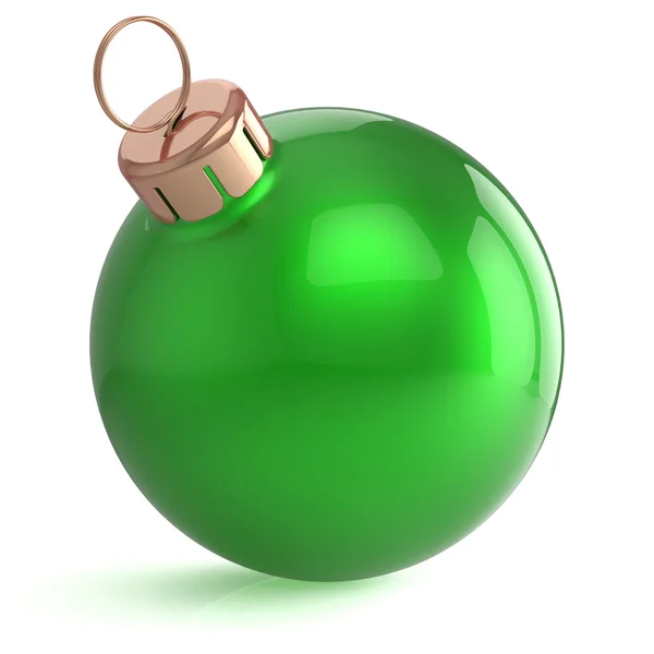 Christmas ball New Years Eve ornament decoration green — Stock Photo, Image