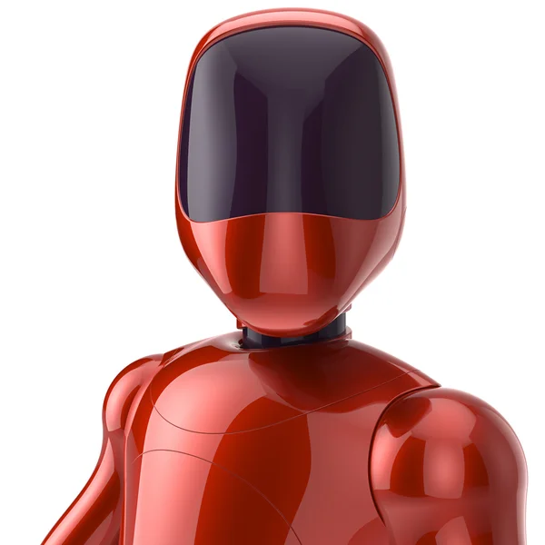 Robota futurystyczny cyborga czerwony koncepcja — Zdjęcie stockowe