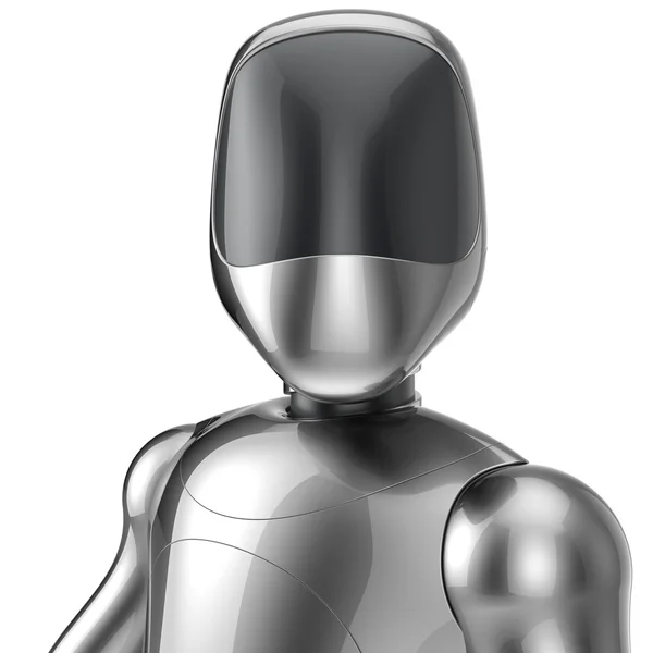 Bot cyborg robot androïde futuriste concept de caractère artificiel — Photo