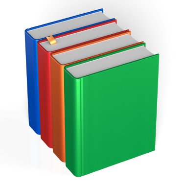 Kitap dört eğitim ders kitapları kitaplık kitaplık satır