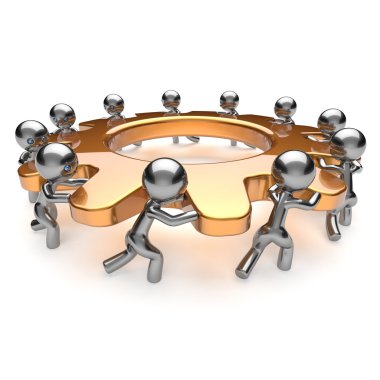 Ekip çalışması ortaklık birlik iş süreci dişli çalışanlar