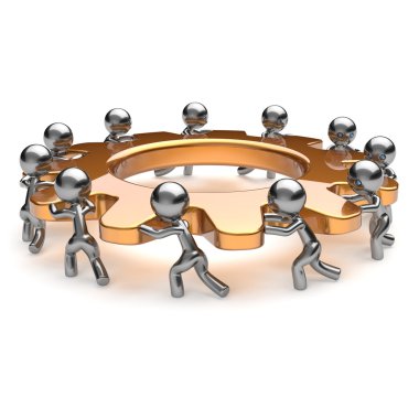 Ekip çalışması ortaklık takım iş birlik iş süreci dişli