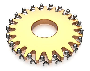 Ekip çalışması takım iş zor bir iş iş işlemi dişli mans