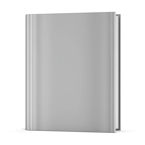 Boek met blanke pagina leeg schoon wit boekenkast sjabloon brochure — Stockfoto