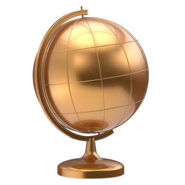 Altın Küre boş planet Earth küresel Coğrafya sembolü