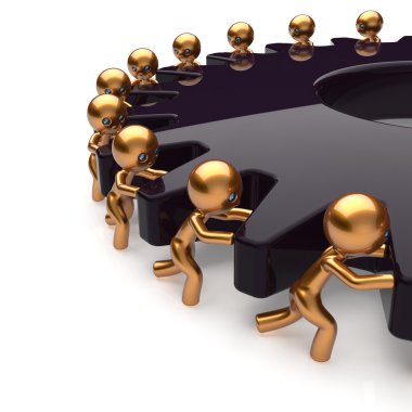 Takım iş ortaklık iş erkekler siyah dişli açma