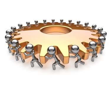 Ortaklık ekip çalışması zor iş iş erkek dişli açma