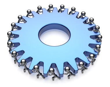 Ekip çalışması toplum iş adamları ortaklığı dişli açma