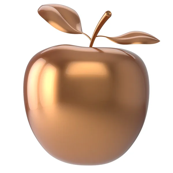 Apple gouden vruchten voeding antioxidant verse rijpe pictogram — Stockfoto