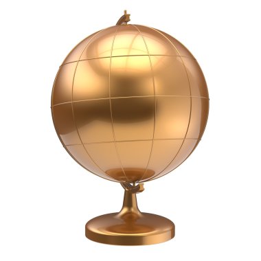 Altın Küre boş planet Earth küresel Coğrafya Okulu simgesini