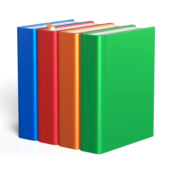 Libros en blanco cuatro libros de texto educativos icono — Foto de Stock