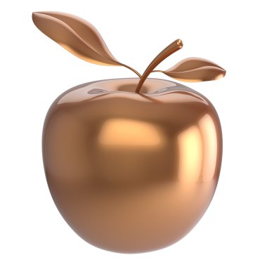 Golden apple fruit gold yellow nutrition antioxidant fresh icon