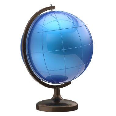 Globe blank blue sphere Earth planet international world