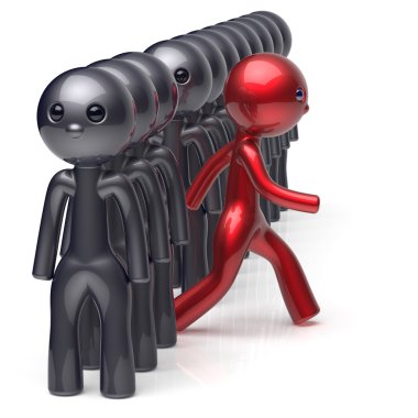 Different people character stand out from the crowd hr