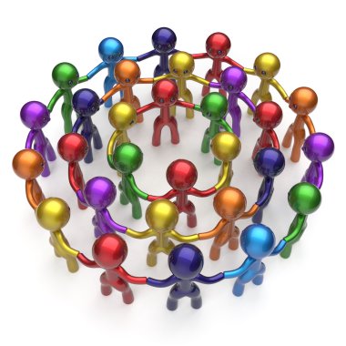 Social network large group people human resources worldwide